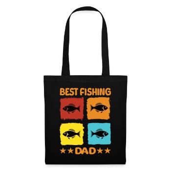 Meilleur papa pêcheur - Sac en tissu - noir - Devant