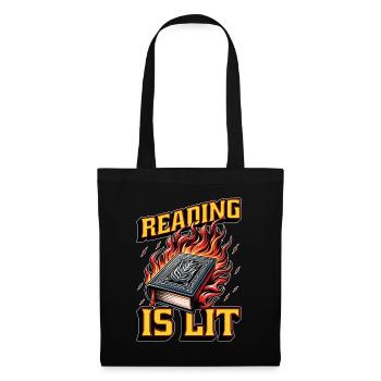 Professeur de littérature La lecture est littéraire Éducateur livresque - Sac en tissu - noir - Devant