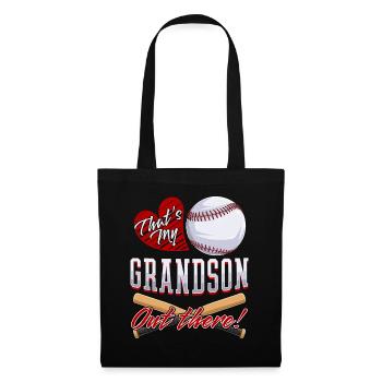 Grand-père « C’est mon petit-fils là-bas » Baseball - Sac en tissu - noir - Devant