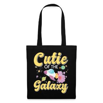 Galaktisch Süß: "Cutie of the Galaxy Mädchen, Girl - Stoffbeutel - Schwarz - Vorne