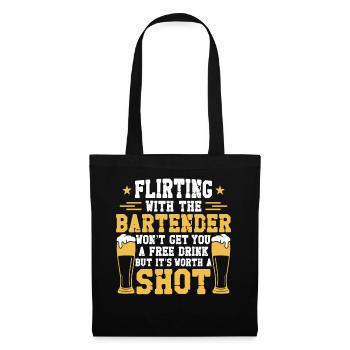 Bartender Mixologist Flirting With - Tote Bag - black - Front