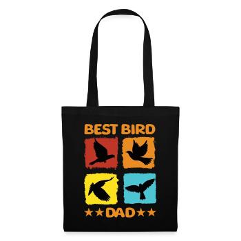 Best Bird Dad - Stoffbeutel - Schwarz - Vorne