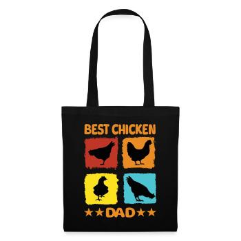 Meilleur papa poulet - Sac en tissu - noir - Devant