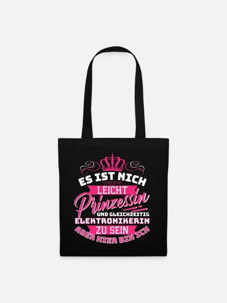 Princess & Electronics Technician - The Funny - Tote Bag - black