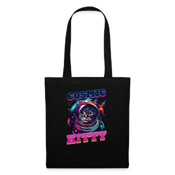 Chat astronaute Cosmic Kitty - Sac en tissu - noir - Devant