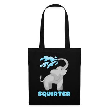 Lustiger Elefant Unangemessener Witz, Nerd, Geek - Stoffbeutel - Schwarz - Vorne