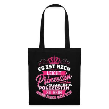Princess & Policewoman - Saying for - Tote Bag - black - Front