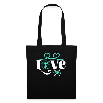Baseball Softball Mama Love Baseball - Sac en tissu - noir - Devant