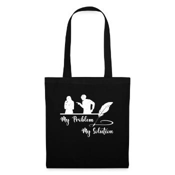 Poetry Lover My Problem My Solution Pictogram Mom - Tote Bag - black - Front