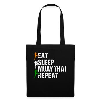 Manger du sommeil Muay Thai Repeat - Muay Thai Boxing Muay - Sac en tissu - noir - Devant