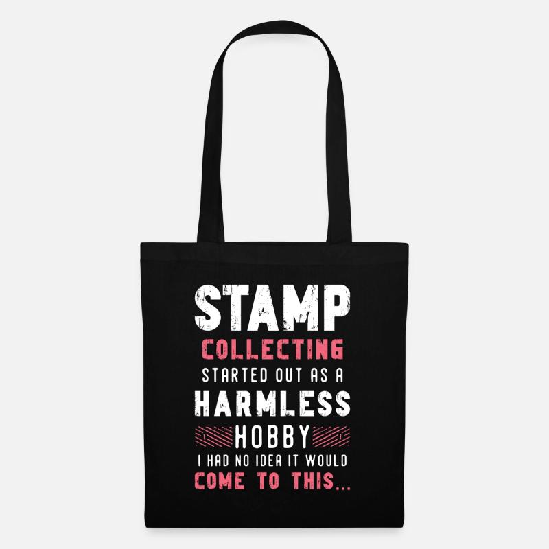 Stamp Collecting Started Out As A Stamp Lover - Stoffbeutel - Schwarz