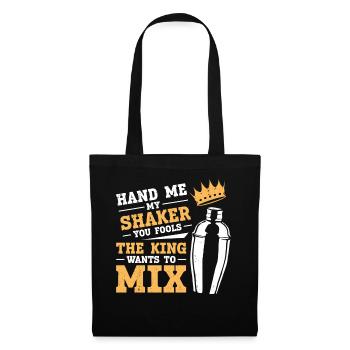 Bartender Mixologist King Hand Me - Stoffbeutel - Schwarz - Vorne