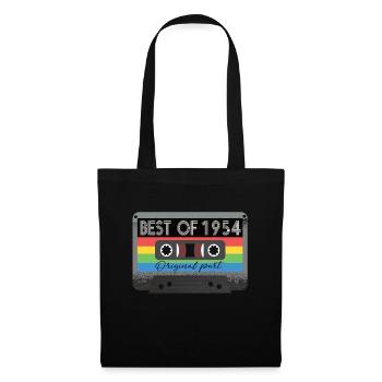 Best Of 1954 Vintage Kassette Retro Geburtstag - Stoffbeutel - Schwarz - Vorne