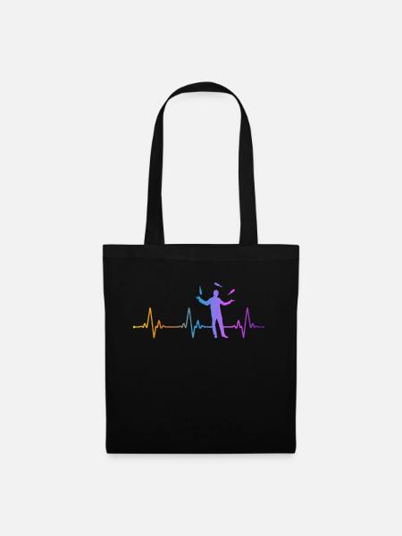 Bartender Mixologist Heartbeat - Stoffbeutel - Schwarz
