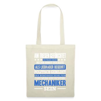 Mechaniker Am Tresen Gefürchtet Mechatroniker Auto - Stoffbeutel - Natur - Vorne