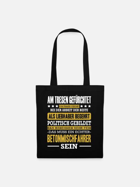 Betonmischfahrer LKW-Fahrer Trucker Betonmischer - Stoffbeutel - Schwarz