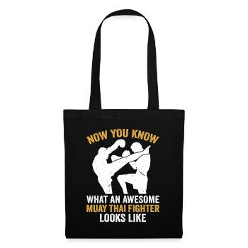 Awesome Muay Thai Fighter - Muay Thai Boxing - Stoffbeutel - Schwarz - Vorne
