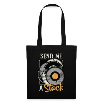 Vinyl Records Send Me A Stack Vinyl Player Lover - Tote Bag - black - Front