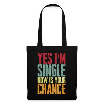 , je suis célibataire, c’est ta chance - Sac en tissu - noir - Devant