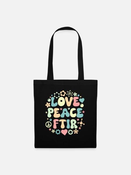 FTIR Love Fourier Spektroskopie Retro Vintage - Stoffbeutel - Schwarz