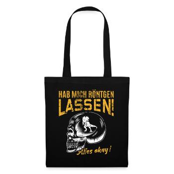 Röntgen Schwarzer Humor und makaberer Stil - Stoffbeutel - Schwarz - Vorne