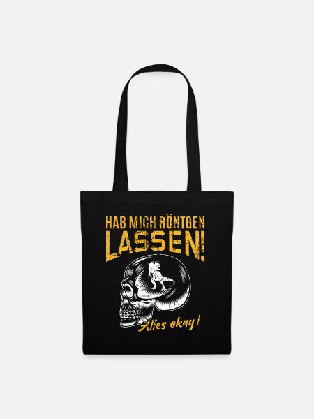 Röntgen Schwarzer Humor und makaberer Stil - Stoffbeutel - Schwarz