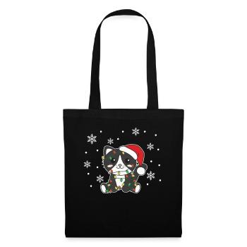 Cat Christmas Winter Animals Cats - Tote Bag - black - Front