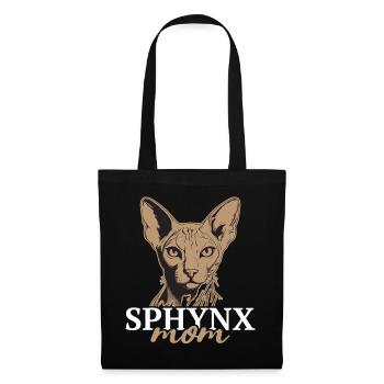Sphynx Katzen Mama, Katzenliebhaber Nacktkatze - Stoffbeutel - Schwarz - Vorne
