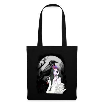 cygne mystique conte de fées conte de fées personnage corbeau - Sac en tissu - noir - Devant