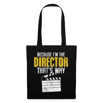 Parce que je suis le réalisateur, c’est pourquoi c’est drôle - Sac en tissu - noir - Devant