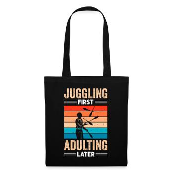 Drôle de dicton de jonglerie - Sac en tissu - noir - Devant