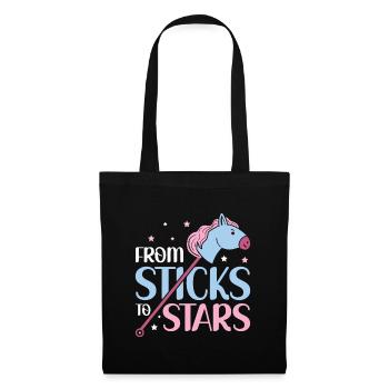 From Sticks To Stars - Hobby Horse Steckenpferd - Tote Bag - black - Front