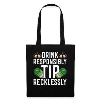 Bartender Mixologist Drink - Stoffbeutel - Schwarz - Vorne
