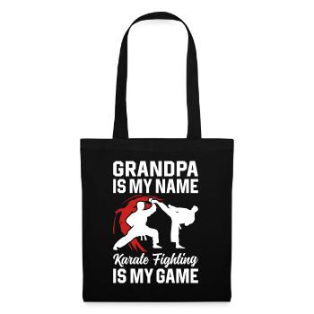 Grandpa is my name Karate fighting is my game - Ka - Tote Bag - black - Front