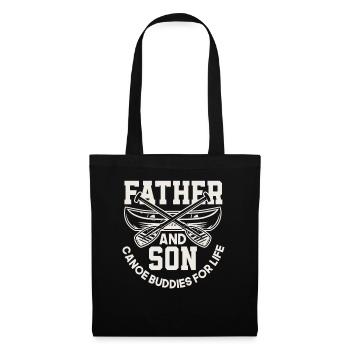 Père Fils Vie en canoë - Sac en tissu - noir - Devant