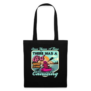 Fille que le canoë aime le canoë - Sac en tissu - noir - Devant