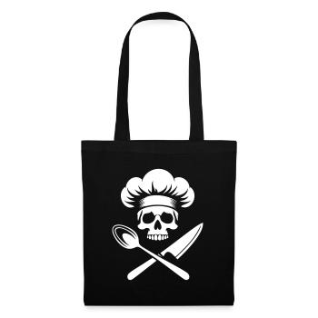chef pirate cuisinier - Sac en tissu - noir - Devant