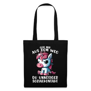 Écarte-toi de mon chemin, contact social inutile - Sac en tissu - noir - Devant