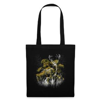 Bois de chevreuil Chevreuil naturel Chevreuil sauvage - Sac en tissu - noir - Devant