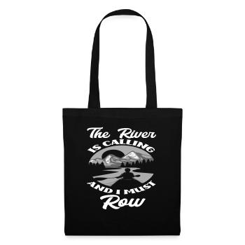 Canoë de rivière canoë - Sac en tissu - noir - Devant