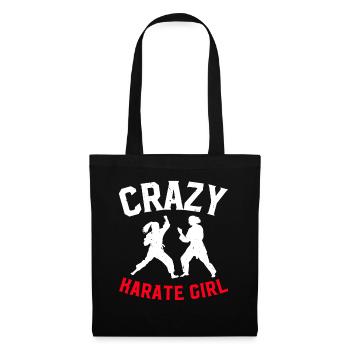 Crazy Karate Girl Karate Fighter - Tote Bag - black - Front