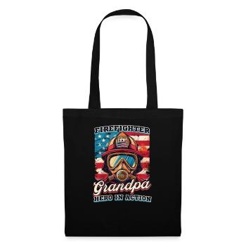 Firefighter Grandpa Hero In Action - Tote Bag - black - Front