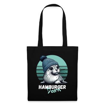 Hambourg Hamburg Deern Seal Seal Mignon - Sac en tissu - noir - Devant