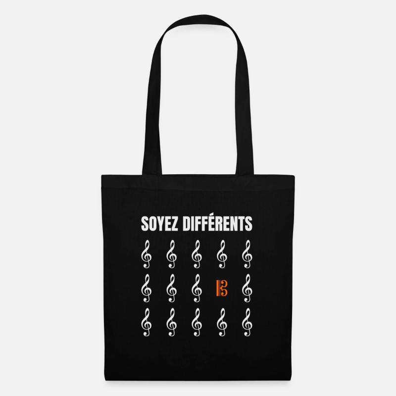 Alto Clef d'ut Musiciens Soyez Différents - Stoffbeutel - Schwarz