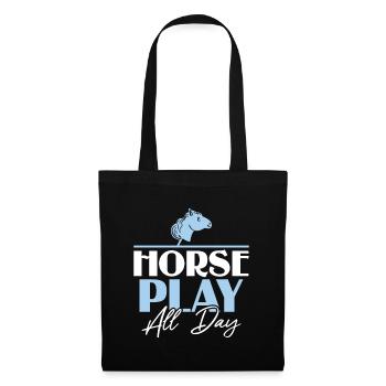 Horse Play All Day - Hobby Horse Steckenpferd - Tote Bag - black - Front