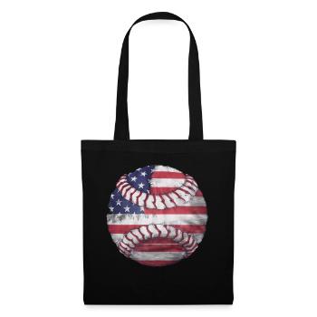 Baseball Men Women Kids Player Pitcher Softball - Stoffbeutel - Schwarz - Vorne