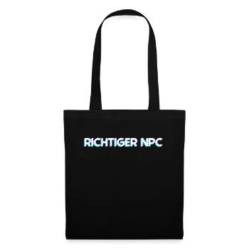 Real NPC Boy – Humour et style de joueur - Sac en tissu - noir - Devant