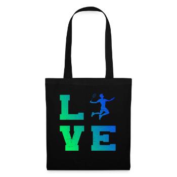 Women's Badminton Men's Badminton Player Squash - Tote Bag - black - Front
