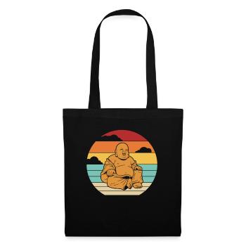 Retro Buddhist Symbol Statue Priest Buddhism - Tote Bag - black - Front