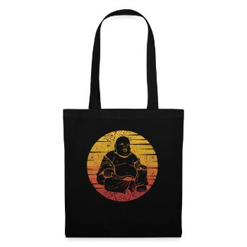 Retro Buddhist Symbol Statue Priest Buddhism - Tote Bag - black - Front